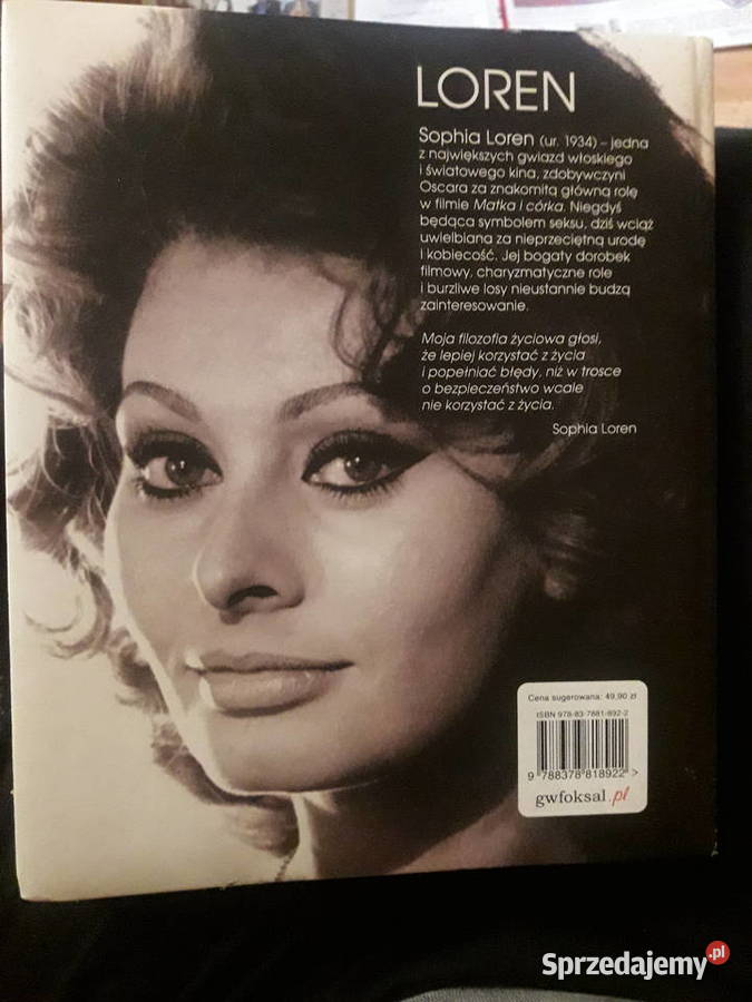 Sophia Loren Osobisty album Lisa Purcell Proza i poezja Warszawa