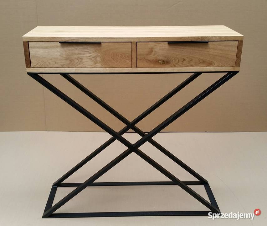 Konsola dębowa loft vintage 80cm Radomsko