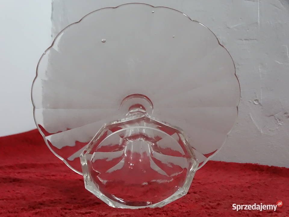 Szklana Patera na Ciasto Owoce Vintage Patery Biłgoraj sprzedam