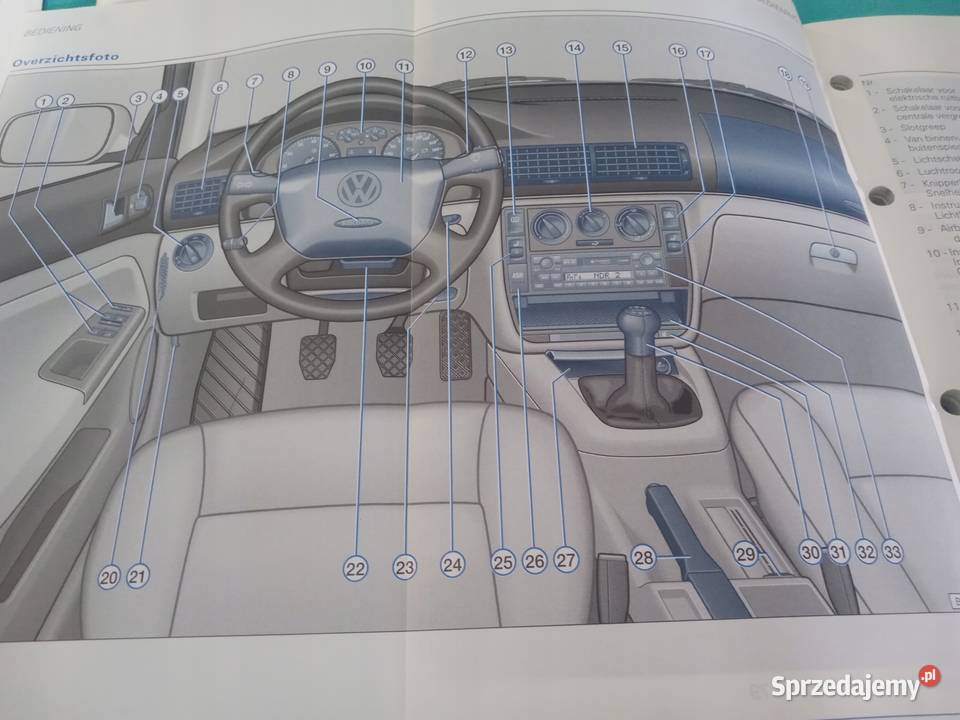 VW VOLKSWAGEN PASSAT B5 Instrukcja książka Gwar łódzkie Łódź sprzedam