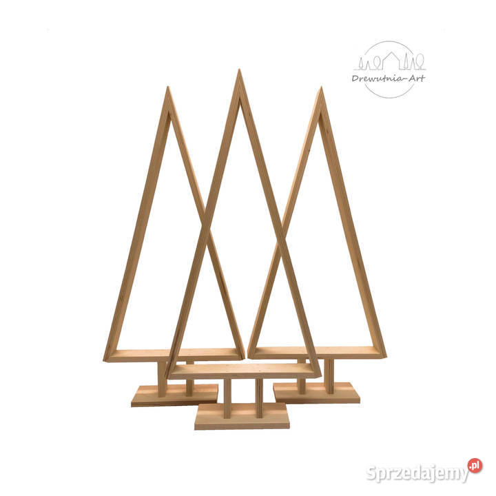 3 SZTUKI Choinka drewniana baza do ozdabiania Boże Narodzenie śląskie Katowice sprzedam