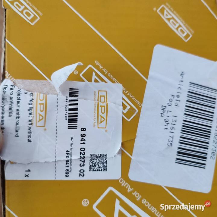 Nowy lewy halogen DPA Audi A6 C6 A8 D3 osobowe Lubaczów