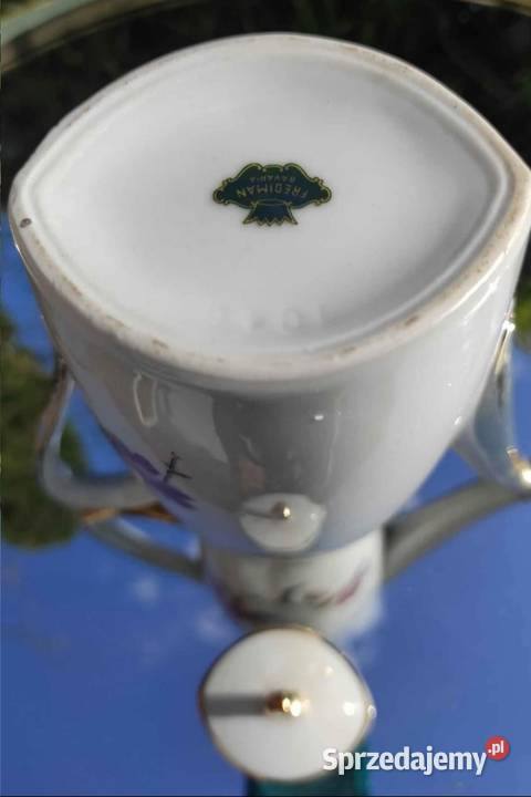 Dzban w kwiaty złocony z bawarskiej porcelany Pabianice sprzedam