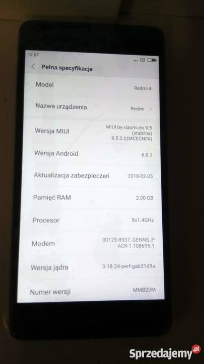 Xiaomi Redmi 4 216 GB Dark Grey Warszawa FV 112 Pozostałe