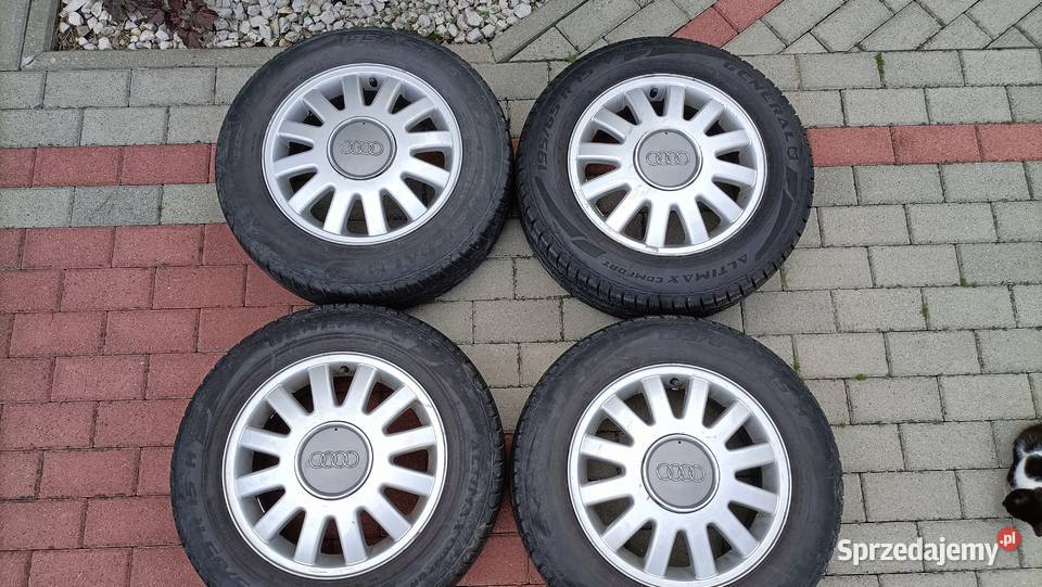 Oryginalne alufelgi audi 5x100 z oponami letnimi Koła i felgi lubelskie Osmolice Drugie sprzedam