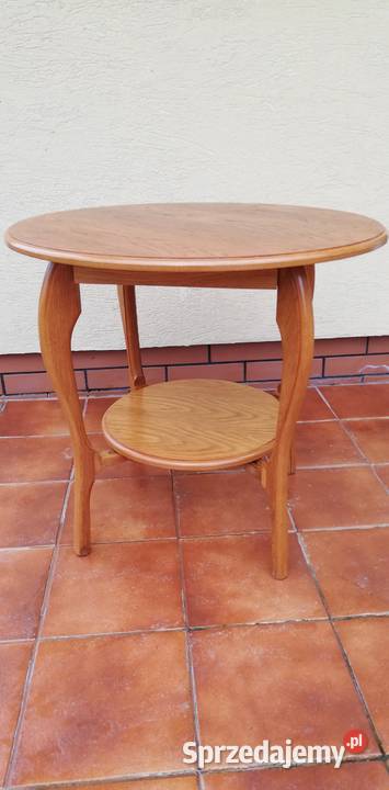Stolik okrągły kawowy okolicznościowy drewniany Garwolin sprzedam