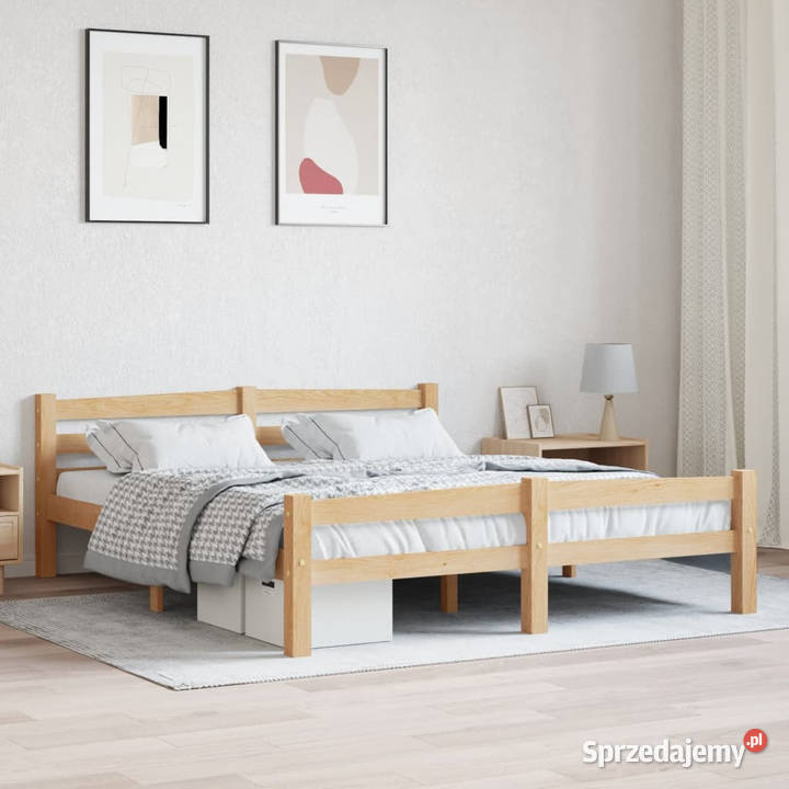 Rama łóżka z litego drewna sosnowego 160 x 200