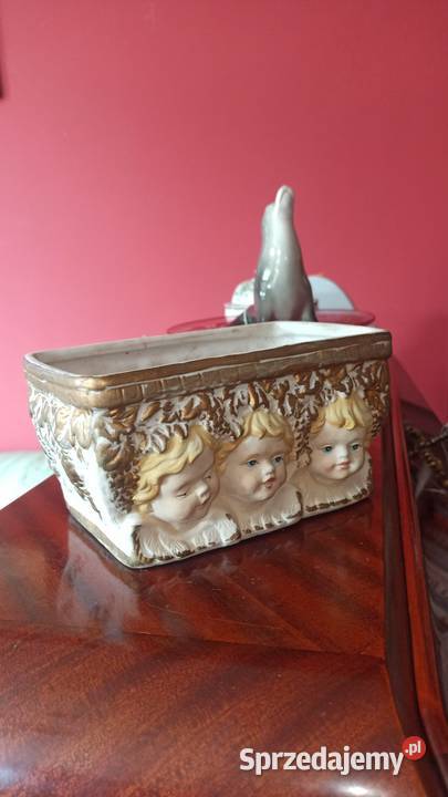 Doniczka z 3 aniołkami Z dwóch stron Osłonka Gdańsk