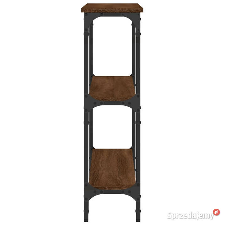 Stolik konsolowy brązowy dąb 100x225x75 WM834029 mazowieckie Warszawa