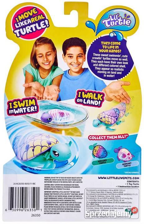Little Live Pets Żółw Pływa Zabawka do Wody 5 lat+ małopolskie Mogilany