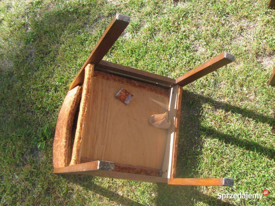 krzesła PRL vintage lite drewno stare do Meble Zamość