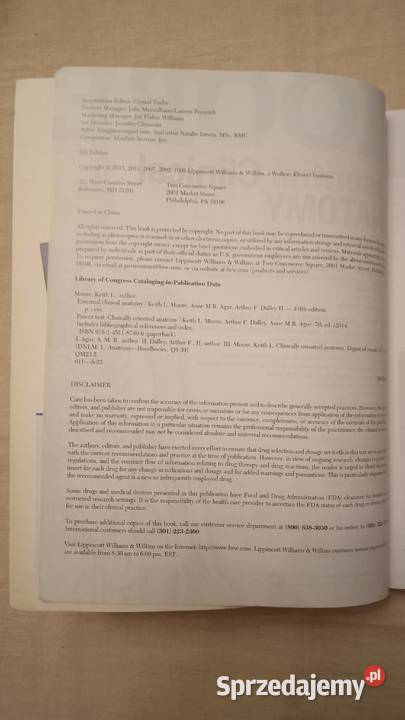 Essential Clinical Anatomy Keith Moore Rok wydania 2015 Warszawa