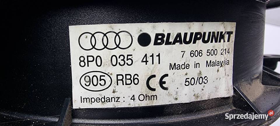 GŁOŚNIK AUDI A3 8P 8P0035411 osobowe Lipno