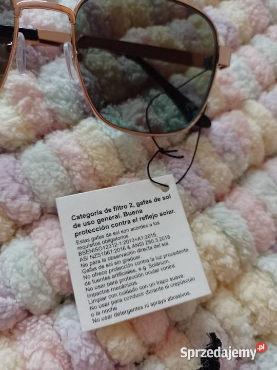 ASOS Złote okulary przeciwsłoneczne z Londynu Kraków sprzedam