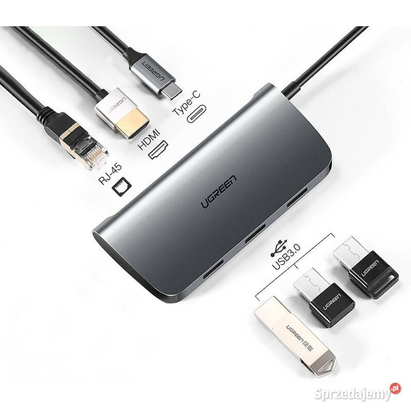 Adapter Ugreen 6w1 USBC do HDMI 4K 3xUSB 30 USBC Części i akcesoria Poznań