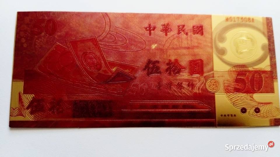 50 Yuanow banknot Chiny Mosina