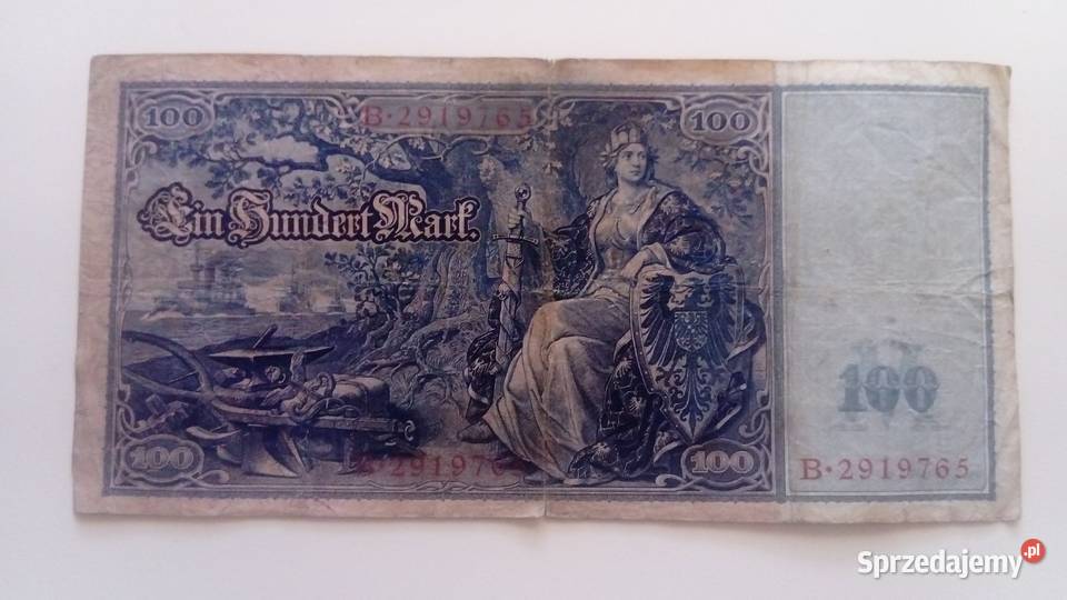 Banknot 100 marek 1909 r Numizmatyka