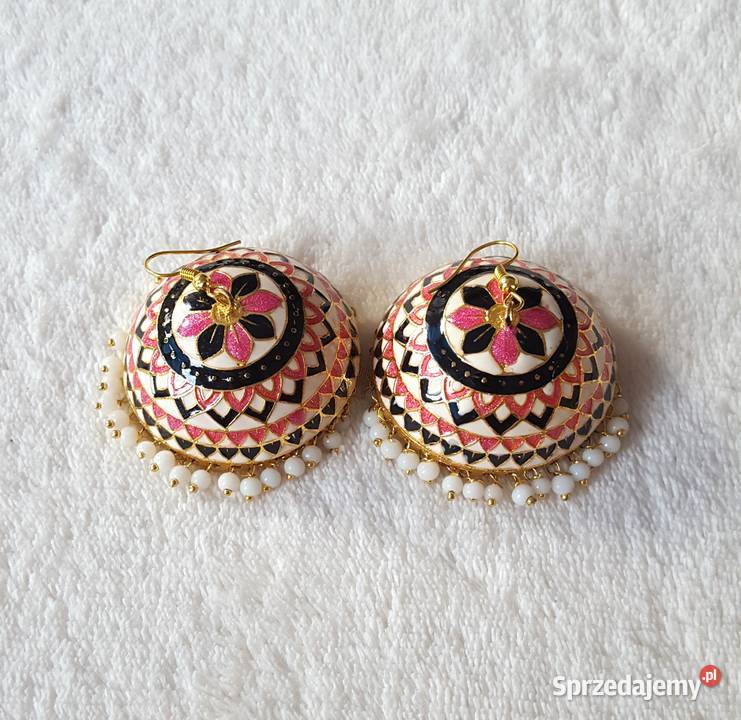Duże kolczyki indyjskie jhumki jhumka orient