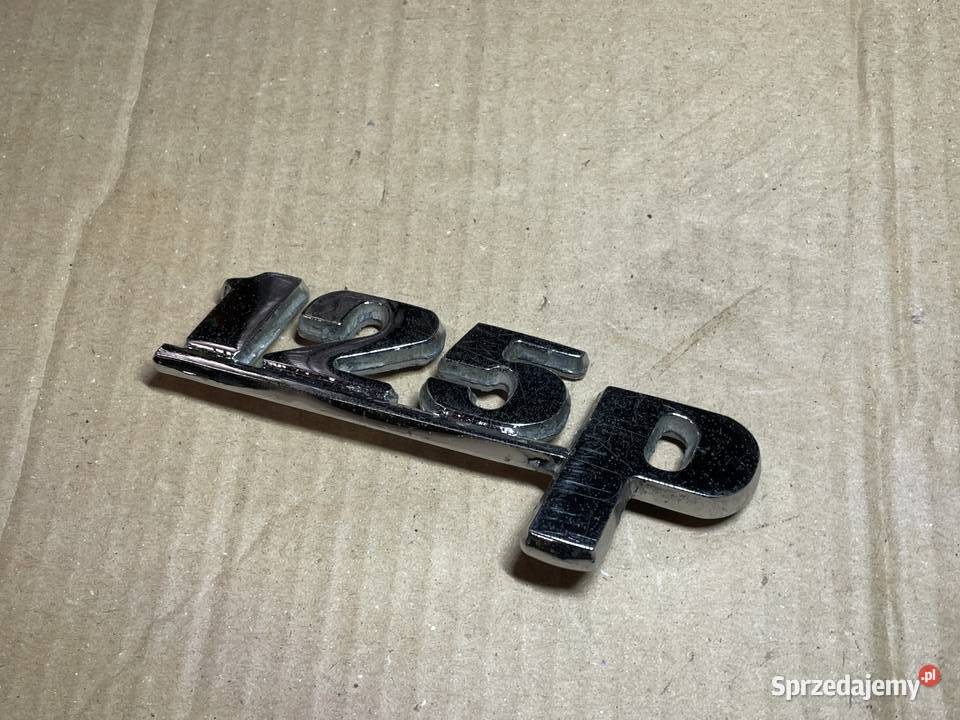 Emblemat znaczek Fiat 125p metalowy chrom dolnośląskie