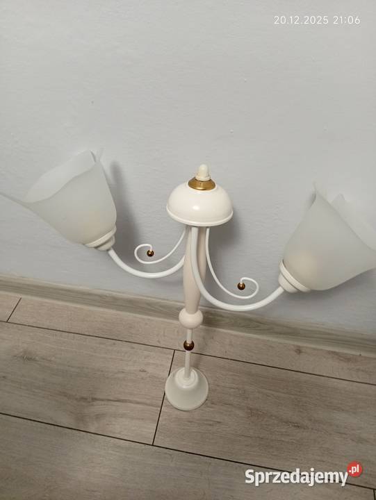 Żyrandol biały podwójny Kraśnik