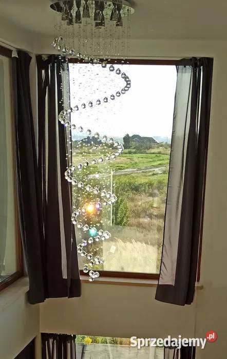 Lampa wisząca kryształowa długa antresola schody Kielce sprzedam