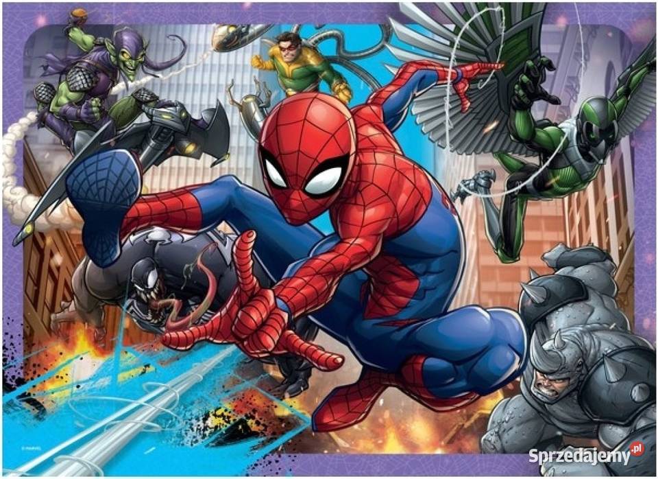 Puzzle Spiderman Marvel Zestaw 4 x 100 el 36x26