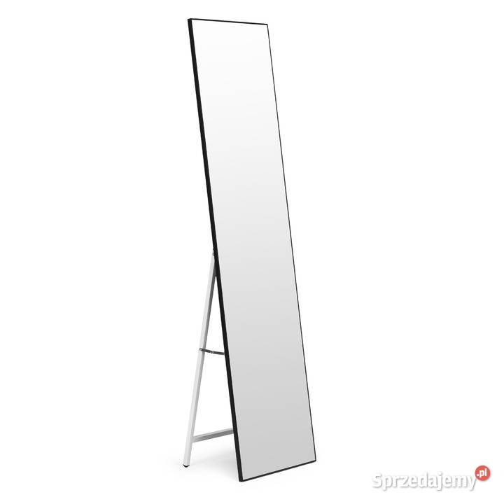 Duże lustro stojące 159 aluminium czarna rama Smogorzów