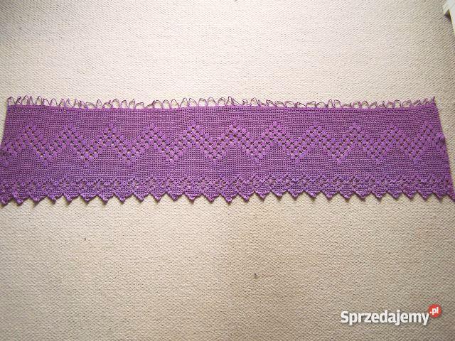 Szydełkowa firaneczkazazdroska fiołkowa 190 x 43 Bytom
