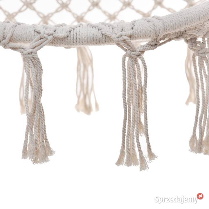 Ażurowa huśtawka ogrodowa fotel wiszący bocianie beżowy Poznań sprzedam