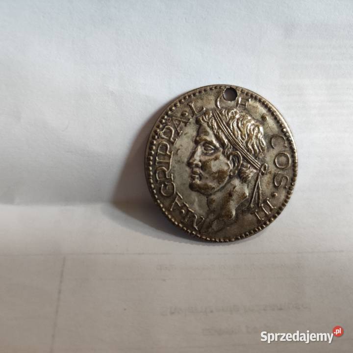 Duża moneta medal MAgrippa Rzym srebro antyk Wrocław sprzedam