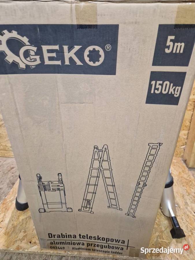 Drabina teleskopowa aluminiowa przegubowa 5m 150 Drabiny Głogowa