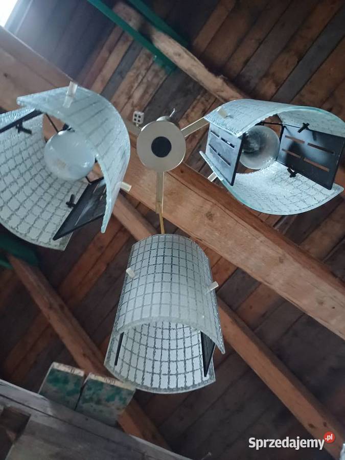 Retro lampa wisząca Napako z 1972 roku Kaskada Lubań