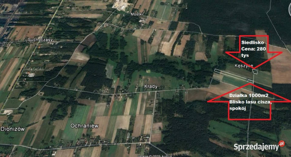 Grunt Wymysłów 1000m2