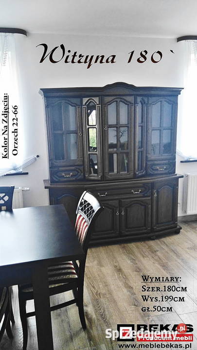 Stylowa Nowa Witryna 180 Orzech Ciemny Wenge Sochaczew
