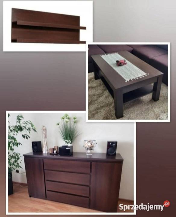 Komoda stolik kawowy i duża półka wisząca Żory