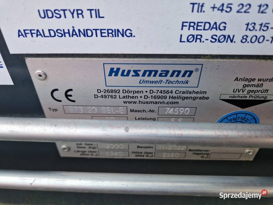 Kontenerprasowy Husmann SPB 20 SELE
