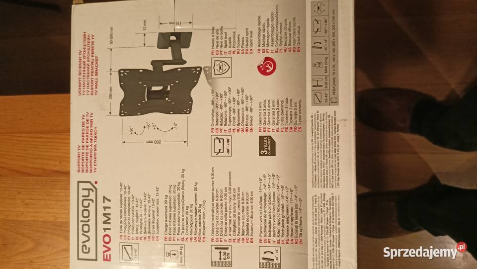 Uchwyt Z Przegubem Do Telewizorów EVO1M17 1342