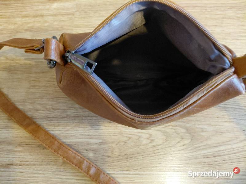 Mała brązowa torebka na ramię crossbody Galanteria i dodatki mazowieckie