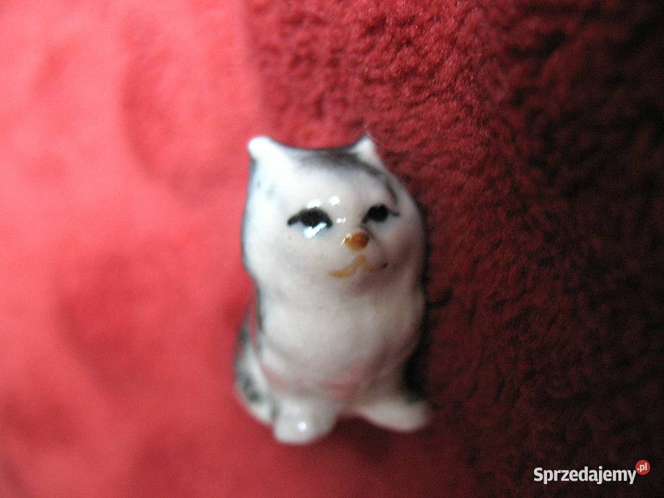 Kot miniatura figurka porcelana 25 x 3 x 15 Figurki i rzeźby Siedlce