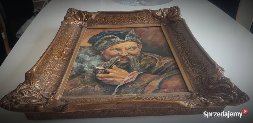 OBRAZ KOZAK Z FAJKĄ ZBIGNIEW JĘDRZEJEK MUZEUM sprzedam