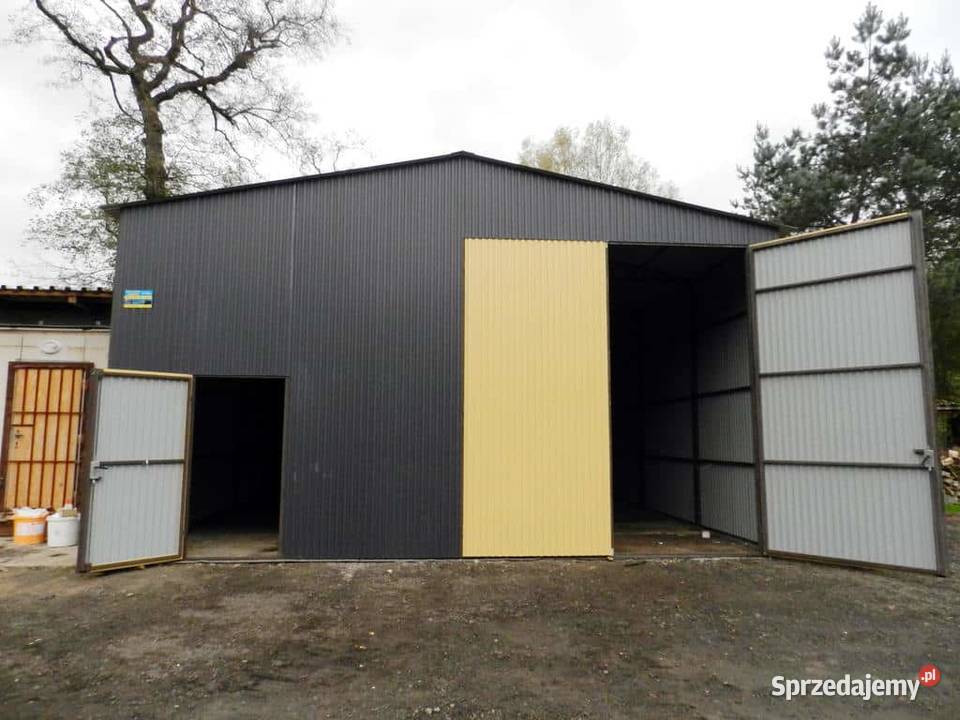 Blaszana montowana hala 88 m dodatkowe drzwi Kraków sprzedam