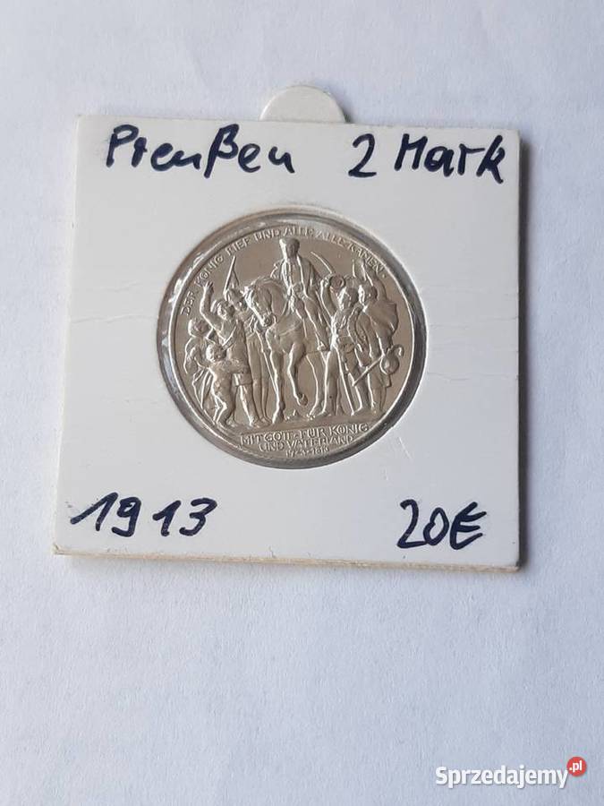 Niemcy Prusy Wilhelm II 2 marki 1913 bitwa pod Potulice