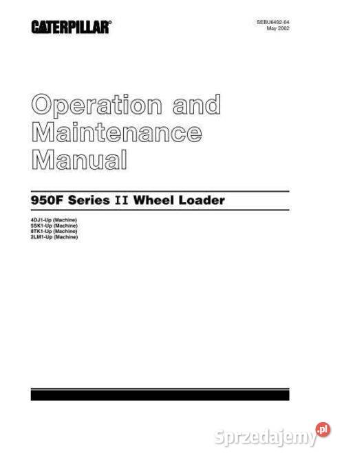Caterpillar D3K D4K D5K manual instrukcja Kielce sprzedam