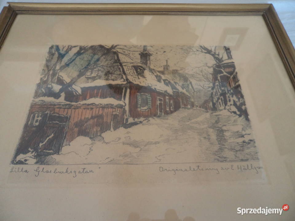 Stara zabytkowa grafikaSygnowana Kalisz