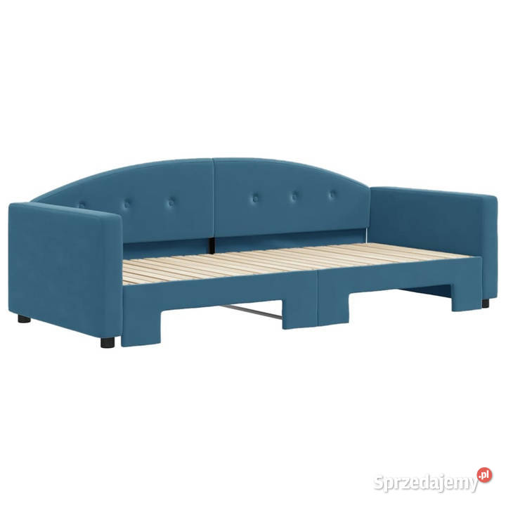 Sofa rozsuwana niebieska aksamit 90x200 mazowieckie