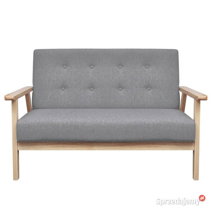 Zestaw sof 2 tkanina jasnoszara WM275178 Meble Warszawa
