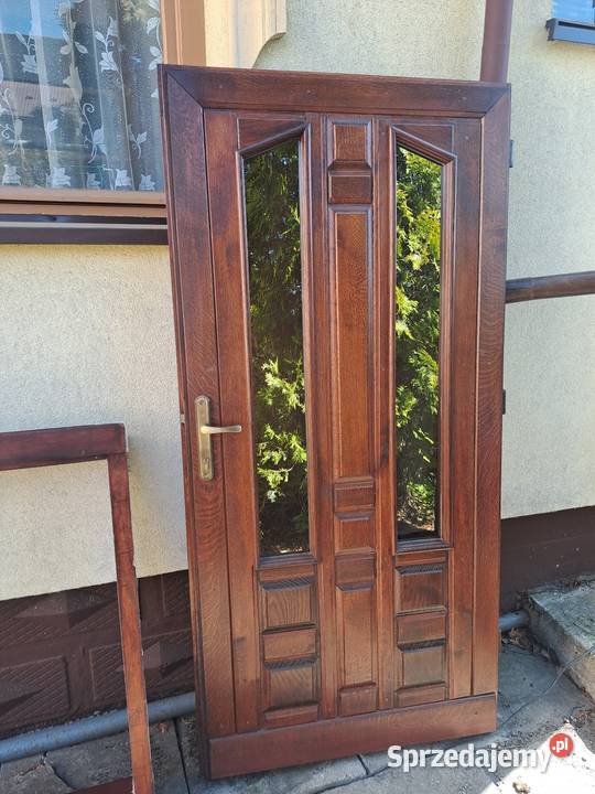 Drzwi wejściowe zewnętrzne dębowe Szczyrk