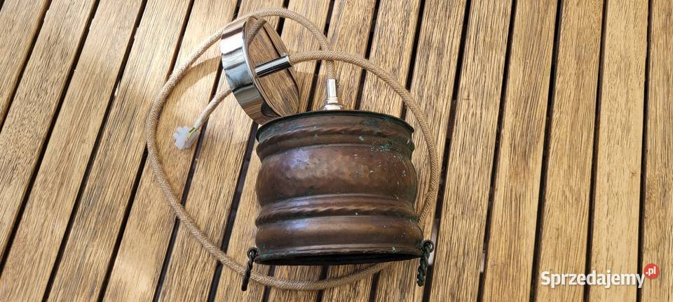 Lampa wisząca LOFT Industrialna Unikat z miedzi