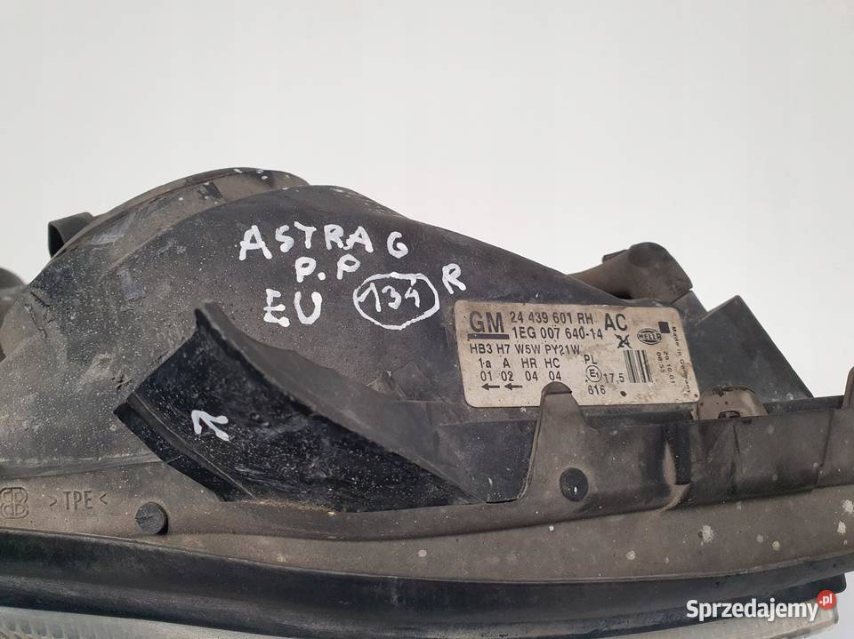 LAMPA PRAWA Opel Astra G II 9809r PRZEDNIA prawy lubelskie Chełm