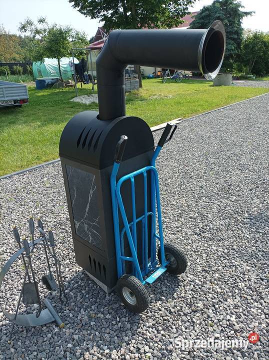 Kominek stalowo granitowy do salonu na drewno Lubartów sprzedam